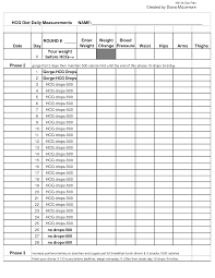 54 Studious Hcg Diet Tracking Chart