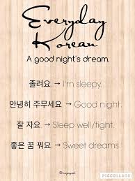 안녕히 주무세요) you might see a resemblance with the phrase for hello in korean in that first little part annyeong. it literally means peace and this whole phrase translates to. Everyday Korean K Pop Amino