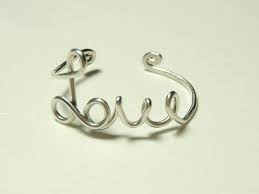 Sterling Silver Love Rings Cursive Words On Wire By Steamvenice 10 00 Via Etsy Want Love Ring Beads And Wire Pretty Rings
