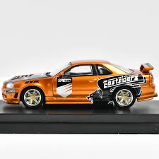 SW STREET WARRIOR 1:64 GTR R34 Fast Speed Diecast Model Car - AliExpress