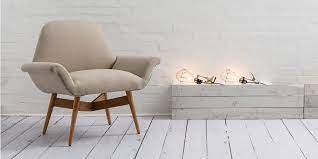 Swoon Editions The Carnaby Retro Chair In Oatmeal Herringbone Wool For 299 Retro Style Chairs Retro Chair Beautiful Armchairs