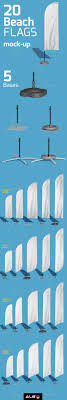 20 Beach Flag Mock Up Beach Flags Print Mockup Mockup