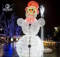 Christmas Snowman Decorations Outdoor Waterproof LED Motif Lights Winter  Holiday Street Decors Home Children Happiness