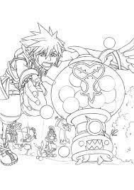 Download or print this amazing coloring page: Kingdom Hearts Coloring Novocom Top
