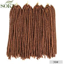 Soft dreadlocks comprise the most adored hair styling in the country. Soku 18 26inch Soft Dreadlocks Crochet Braids Jumbo Dread Hairstyle 30 Color Synthetic Faux Locs Braiding Hair Extensions Buy At The Price Of 6 32 In Aliexpress Com Imall Com