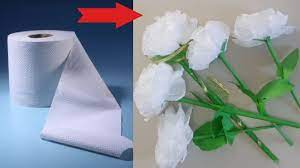 It is an easy way to create an interest piece for a room. Easy Way To Make Paper Rose From Toilet Paper How To Make A Toilet Paper Rose Paper Flower Tutorial Paper Flowers Paper Roses