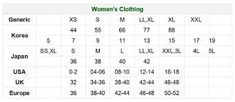 Asian To Us Clothing Size Chart Www Bedowntowndaytona Com