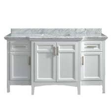 The complete vanity includes a cabinet, a mirror and a basin. Bathroom Vanities 52 Inches Bathroom Vanities