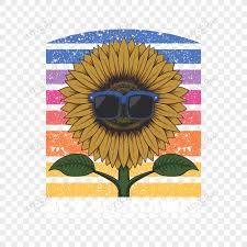 Bunga mawar merah merupakan simbol cinta dan romantisme. Bunga Matahari Gaya Kartun Dengan Kacamata Png Grafik Gambar Unduh Gratis Lovepik