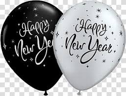 Black And White Balloons Transparent Background Happy New Year Two Black And White Happy New Year Balloons Transparent Background Png Clipart Qualatex Qualatex Balloons Balloons