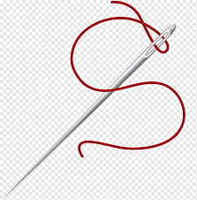 Determine if you are going to be tying the thread off so you have a single thread strand or a double thread strand. Gray Needle And Red Thread Cross Stitch Hand Sewing Needles K Angle Sewing Thread Png Pngwing