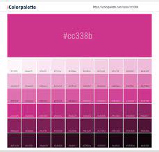 It has a hue angle of 300 degrees, a saturation of 100% and a lightness of 40%. Hex Color Code Cc338b Magenta Pink Color Information Hsl Rgb Pantone