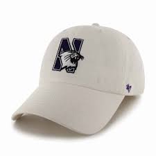 northwestern university wildcats 47 brand white fitted franchise hat with n cat design