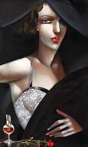 Tamara De Lempicka Polish 1898 1980 Title Unknown Portrait Of Blue Eyed Brunette Oil On Canvas Art Deco Style Art Deco Paintings Art Deco Fashion Art