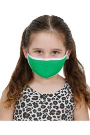 Maske 100 Pamuk Cocuk Yesil Salvar Sari Pamuk