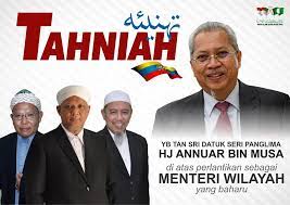 Ketua pegawai maklumat (cio) visi dan misi; Yb Tan Sri Dato Seri Panglima Hj Annuar Bin Musa Menteri Wilayah Persekutuan Yang Baharu Berita Parti Islam Se Malaysia Pas