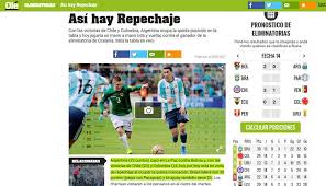 Demarcation separating them from the argentina republic, to the. Bolivia Vs Argentina Prensa Albiceleste Abatida Por Derrota Y Ya Piensa En El Repechaje Foto 1 De 6 Internacional Futbol Peru Com