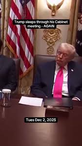 President Trump sleeps through sections of his Cabinet meeting on Tues... |  TikTok