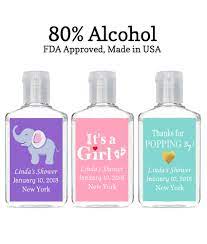 Hand sanitizer baby shower favors. Hand Sanitizer Baby Girl Shower Favors Personalized Lowest Price Made In Usa