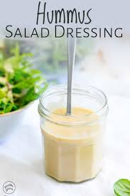 This Easy Hummus Salad Dressing Is A Healthy Way To Add A Creamy Element To Your Next Salad There Is No Need For Mayo In 2020 Hummus Salad Salad Dressing Sauce