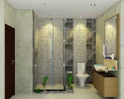 Kamar mandi ini semakin terlihat cantik dengan pemilihan furniture yang simple dan berwarna cerah seperti vas bunga putih dan toilet putih. Keramik Kamar Mandi Minimalis Dengan Gaya Mewah Desain Gambar Foto Tipe Rumah Minimalis