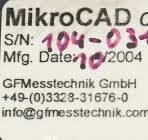 R23 GFM MIKROCAD COMPACT, STC-1100, 25004025 104-031-002 | eBay
