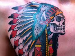 35 Impressive Indian Tattoos Slodive Indian Tattoo Indian Skull Tattoos Skull Tattoo