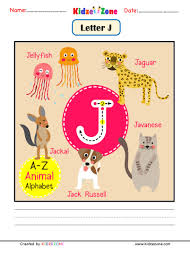 Name of animals whose name starts with o; Kindergarten Letter J Animal Picture Cards Worksheet