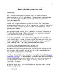Information On Booking A Sign Language Interpreter