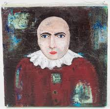 Outsider Mixed Media Portrait Reza Kassai