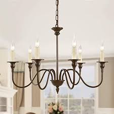 This cage chandelier with 59 inches chain could be adjusted hanging length according to your preference and design. Buy Lnc A02995 25 6 Farmhouse Chandelier 6 Light Fixture For Dining Living Room Foyer Entryway And Bedroom Oil Rubbed Brown Online In Indonesia B01e5cc0fq