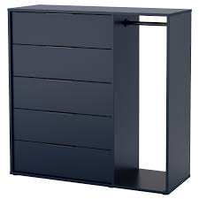 Space saving and offers abundant storage and organization options. Nordmela Black Blue Chest Of Drawers With Clothes Rail 119x118 Cm Ikea