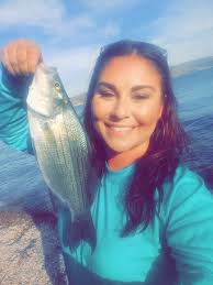 Shore fishing at Lake Pleasant caught white bass