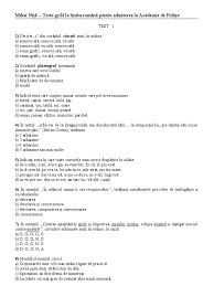 Steve guttenberg, kim cattrall, g. Teste Grila La Limba Romana Pentru Academia De Politie