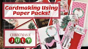 So i showed this paper pack recently on facebook and lots of you asked to see a video using it to make cards. Christmas In July Video Hop Cardmaking Using Scrapbook Paper Pads Youtube