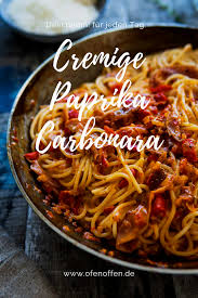Spaghetti Paprika Carbonara Ofen Offen Vegetarische Rezepte Einfach Carbonara Spaghetti Carbonara Rezept