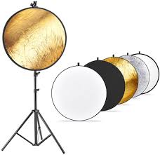 Amazon Com Neewer Photo Studio Lighting Reflector And Stand Kit 43 Inches 110 Centimeters 5 In 1 Multi Disc Reflector 75 Inch Light Stand And Metal Reflector Clamp Holder For Photo Video Portrait Photography Camera