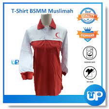 Baju bulan sabit merah sekolah rendah perempuan. Baju Tshirt Bsmm Pbsm Muslimah Berkolar Cotton Uniform Sekolah Agama Tm Pb Uniform Pelangi
