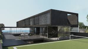 black concrete house pitsou kedem concrete house facade house concrete houses