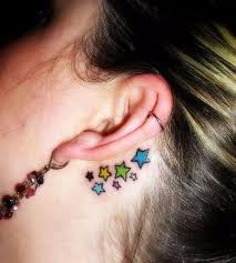 (like the spider web on the elbow) it can also mean they lost a loved one or one of their homeys, or if on a woman, that her husband is in prison. What Does Tattoo Stars Behind The Ear Mean