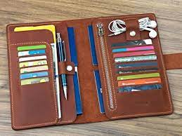 Family Travel Wallet Organizer Leather Family Passport Holder Family Passport Cover Holds 2 4 Personalized Passport Wallet Brown Women Gift Travel Wallet Organizer Wallet Organization Family Passport Holder