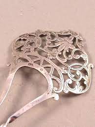 Antique Victorian Hallmarked Sterling Silver Hair Ornament Mantilla Comb Levi Salaman 1899 Hair Ornaments Silver Hair Comb Antique Silver