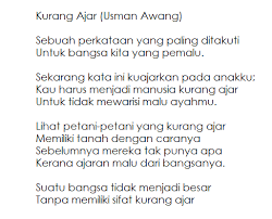 Wan osman was born into a poor peasant family. Popo Sik Fan On Twitter Melihat Politik Hari Hari Teringat Aku Pada Satu Puisi Maka Aku Nukilkannya Disini Sebuah Karya Dari Sasterawan Agung Tongkat Warrant Usman Awang Anjing Itu Https T Co Vbycjmfkiw