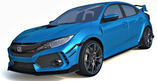 Honda Civic Type R 3d Model In 2020 Honda Civic Type R Honda Civic Honda