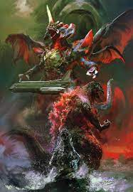 Gorgeous Tribute To Godzilla Vs Destroyah Godzilla Godzilla Vs Destroyah Godzilla Wallpaper Godzilla Vs