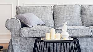 Ikea Sofa Covers Ektorp 3 Seater Nomad Grey Cotton Blends Couch Slipcover Ektorp Sofa Cover Ektorp Sofa Ikea Ektorp Sofa