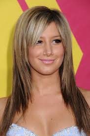 Ashley Tisdale Straight Light Brown Angled Hairstyle