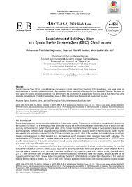 Klaster industri logistik dan perkhidmatan pengangkutan iii. Pdf Establishment Of Bukit Kayu Hitam As A Special Border Economic Zone Sbez Global Lessons