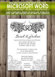 Printable Wedding Invitation Microsoft Word Template 4x6 Etsy Wedding Invitation Templates Invitation Template Wedding Invitations Printable Templates