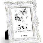 Axeman Cadre photo 12,7 x 17,8 cm, style vintage texturé fait à la main en  résine avec façade en verre pour table et décoration murale, motif floral  ...